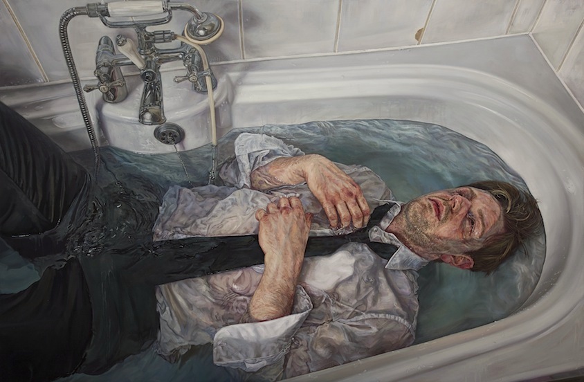 Ian Cumberland: Sink or Swim, 2014, oil on linen, 100 x 150 cm 

